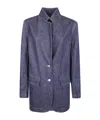 Uma Wang Long-sleeved Denim Jacket In Blue