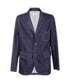Uma Wang Buttoned Patch-pocket Denim Jacket In Blue