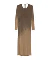 Uma Wang Long-sleeved Maxi Dress In Brown