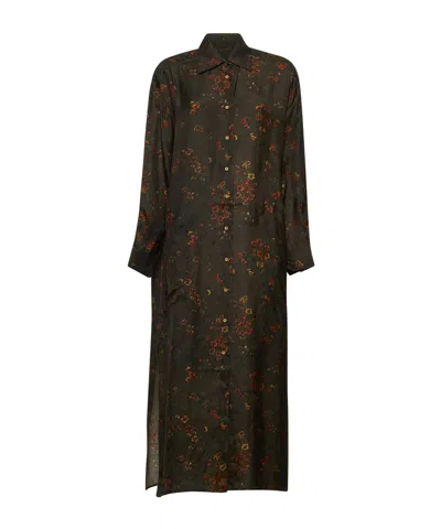 Uma Wang Long-sleeved Dress In Brown