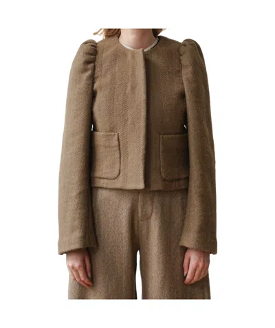 Uma Wang Long-sleeved Jacket In Brown
