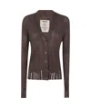 Uma Wang Long-sleeved Knitted Cardigan In Brown