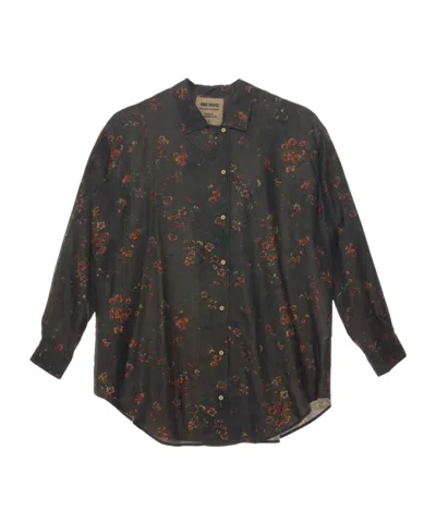 Uma Wang Long-sleeved Shirt In Black