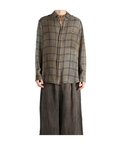 Uma Wang Long-sleeved Shirt In Multicolor