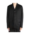 Uma Wang Long-sleeved Suit Coat In Black