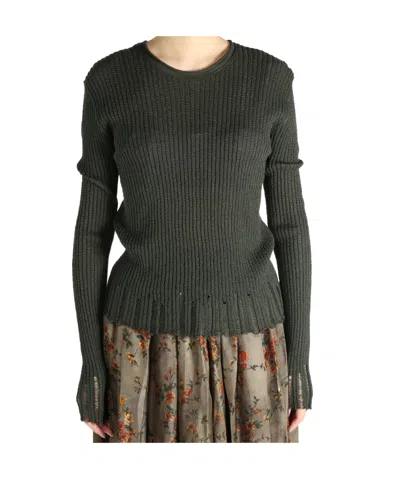Uma Wang Long-sleeved Sweater In Black