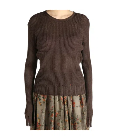 Uma Wang Long-sleeved Sweater In Black