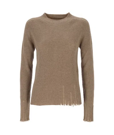 Uma Wang Long-sleeved Sweater In Brown