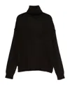 Uma Wang Ribbed Turtleneck Sweater In Brown