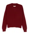 Uma Wang Long-sleeved Sweater In Burgundy