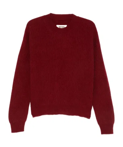 Uma Wang Long-sleeved Sweater In Burgundy