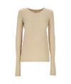 Uma Wang Long-sleeved Sweater In Nude
