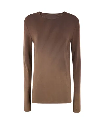 Uma Wang Long-sleeved T-shirt In Brown