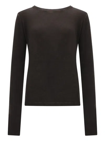 Uma Wang Long Sleeved Top In Black