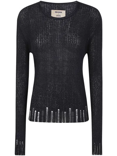 Uma Wang Long Sleeves Top In Black