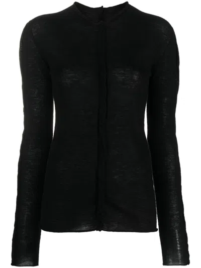 Uma Wang Long Sleeves Top In Black  