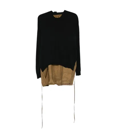 Uma Wang Long Slv Sweater In Multi