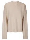 Uma Wang Long Slv Top Sweater In Neutral