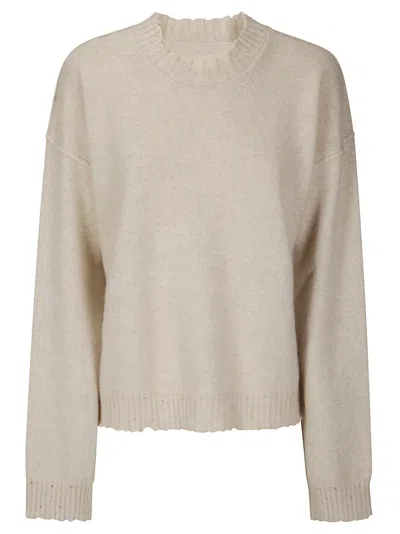 Uma Wang Long Slv Top Sweater In Neutral