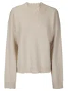Uma Wang Long Slv Top Sweater In Neutral