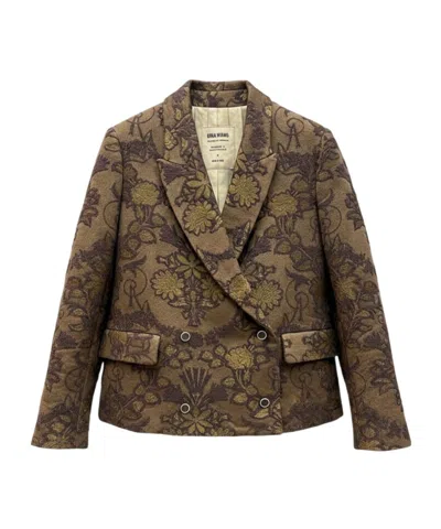 Uma Wang Long-sleeve Blazer In Brown
