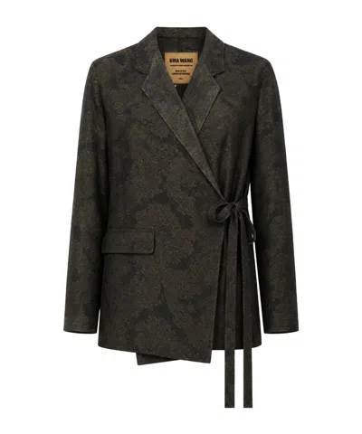 Uma Wang Long-sleeve Jacket In Green