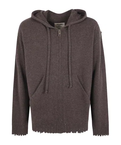 Uma Wang Long-sleeve Knit Cardigan In Gray