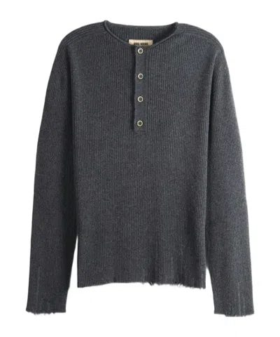 Uma Wang Long-sleeve Knit Top In Gray
