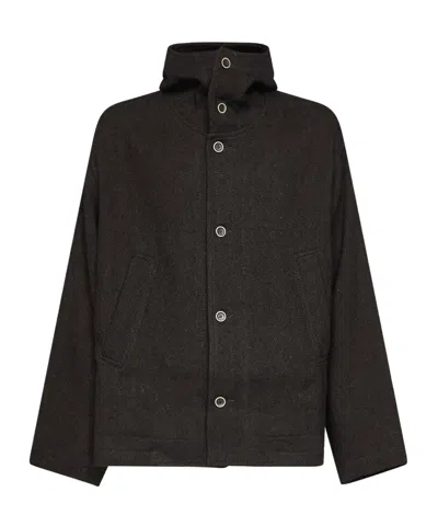 Uma Wang Long-sleeve Single-breasted Jacket In Black