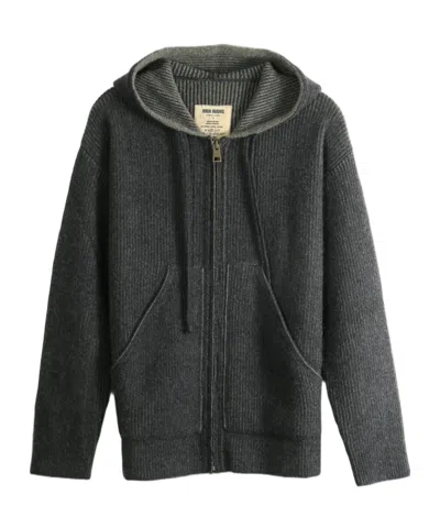 Uma Wang Long-sleeve Zip-up Cardigan In Gray