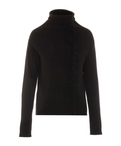 Uma Wang Long-sleeved, High-neck Sweater In Multi
