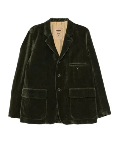 Uma Wang Long-sleeved Suit Jacket In Green