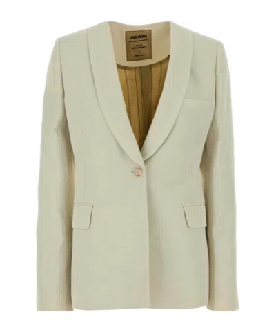 Uma Wang Long-sleeved Suit Jacket In Neutral