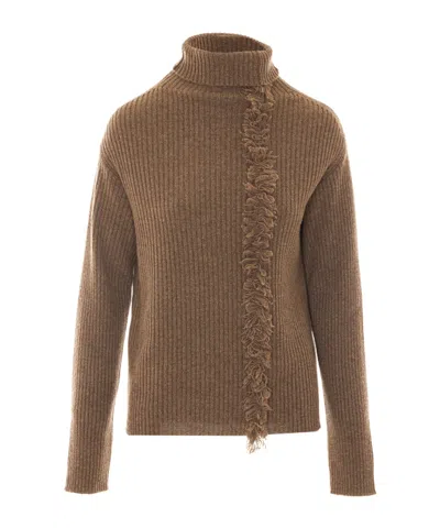 Uma Wang Long-sleeved Turtleneck Sweater In Multi