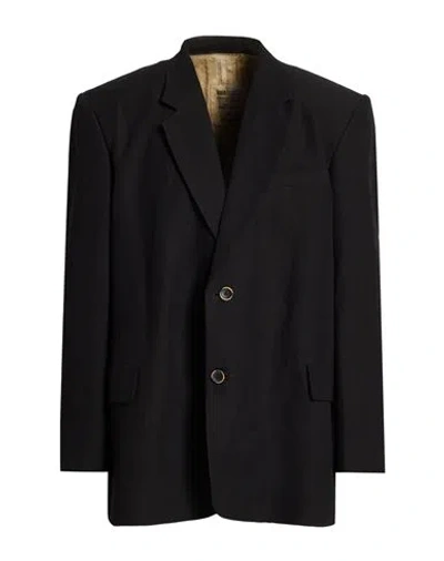 Uma Wang Man Blazer Black Size M Viscose, Linen