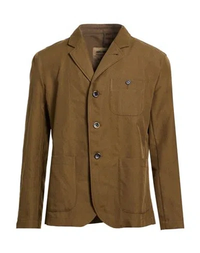 Uma Wang Man Blazer Military Green Size L Polyester In Brown