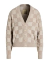 Uma Wang Man Cardigan Beige Size M Polyamide, Alpaca Wool, Wool In Multi