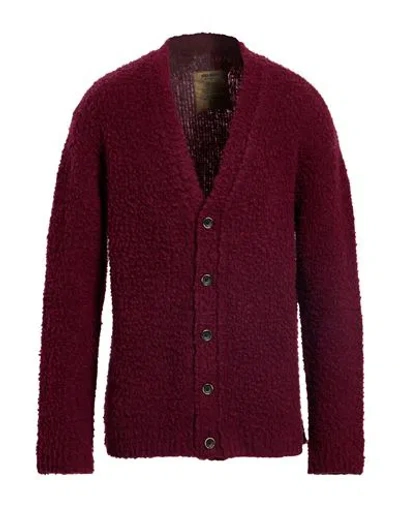 UMA WANG UMA WANG MAN CARDIGAN BURGUNDY SIZE M WOOL, CASHMERE, POLYESTER, ELASTANE