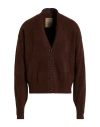 Uma Wang Man Cardigan Chocolate Brown Size M Wool, Polyamide, Cashmere, Elastane