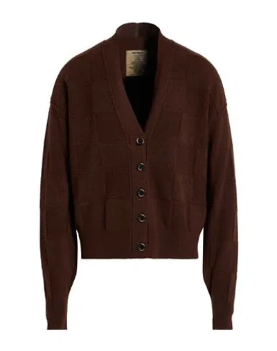 Uma Wang Man Cardigan Chocolate Brown Size M Wool, Polyamide, Cashmere, Elastane