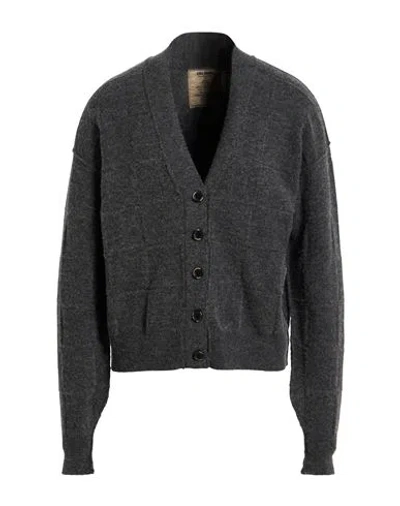 Uma Wang Man Cardigan Lead Size M Wool, Polyamide, Cashmere, Elastane In Gray