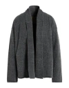 Uma Wang Man Cardigan Lead Size M Wool, Polyamide, Cashmere, Elastane In Gray