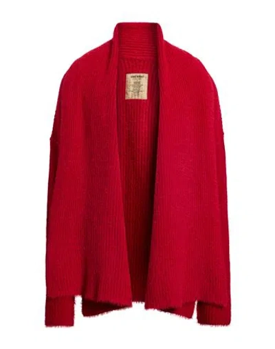Uma Wang Man Cardigan Red Size L Polyamide, Alpaca Wool, Wool