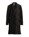 Uma Wang Man Coat Black Size L Virgin Wool, Alpaca Wool, Mohair Wool, Polyamide In Black