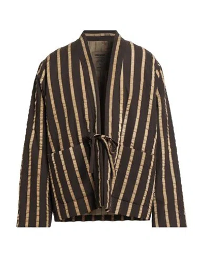 UMA WANG UMA WANG MAN JACKET BROWN SIZE L VISCOSE, COTTON, POLYAMIDE