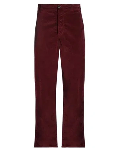 Uma Wang Man Pants Brick Size Xl Cotton, Modal, Elastane In Red