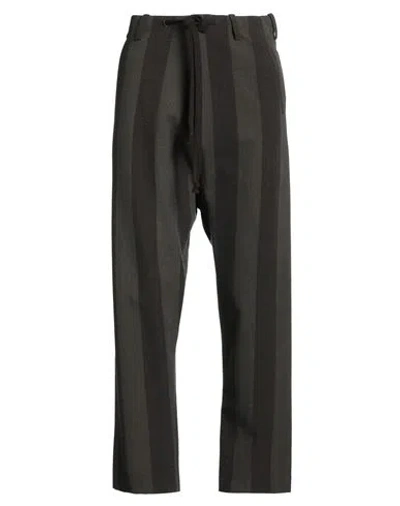 Uma Wang Man Pants Grey Size L Virgin Wool, Polyamide, Elastane In Gray