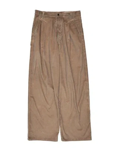 Uma Wang Man Pants Light Brown Size L Cotton, Modal, Elastane In Sand