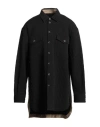 Uma Wang Man Shirt Black Size M Cotton, Viscose, Virgin Wool In Black