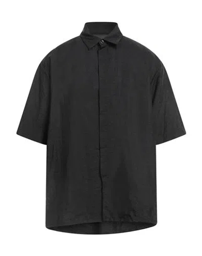 Uma Wang Man Shirt Charcoal Size L Silk, Linen, Polyamide In Gray